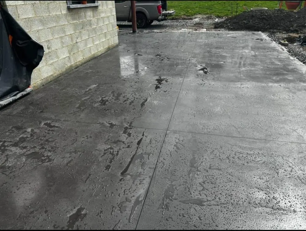 Dalle béton fraîche